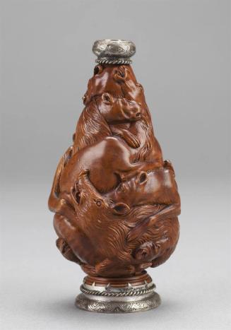 Powder Flask: Hunting Scene