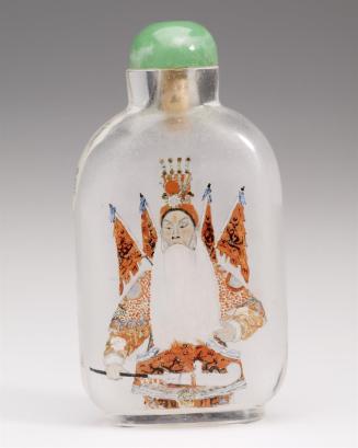 Snuff Bottle, with inside painting of famous Beijing opera star Tan Xinpei