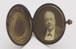 Locket [Portrait of man with mustache, lock of hair]