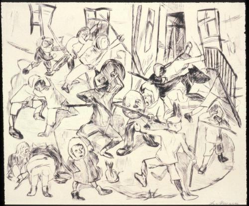 Spielende Kinder   Plate 16 from Gesichter Portfolio