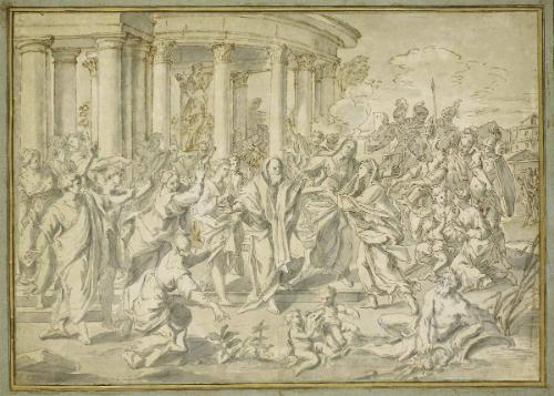 The Vestal Virgin Tuccia carrying a Sieve