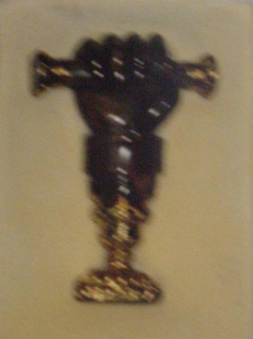 Table Seal in Gold Mounted Lapis Lazuli and Horn of a Hand