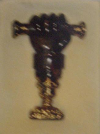 Table Seal in Gold Mounted Lapis Lazuli and Horn of a Hand