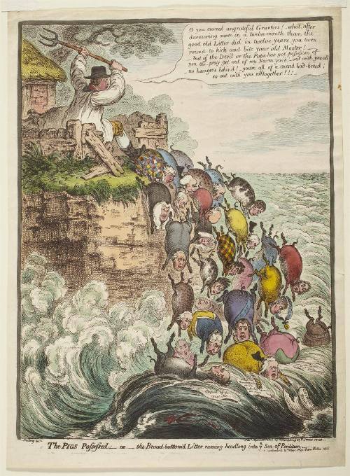 The Pigs Possessed-or-the Broad bottomed Litter running headlong into ye Sea of Perdition