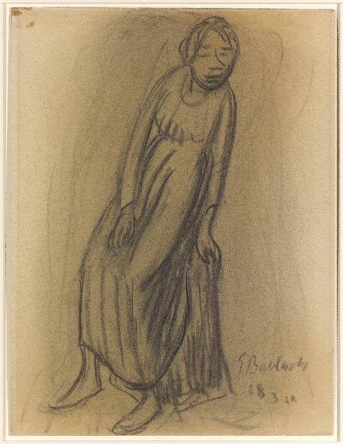 Sitzendes Mädchen, halb nach links gekehrt