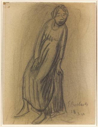 Sitzendes Mädchen, halb nach links gekehrt