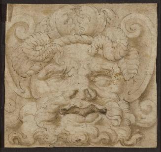 The Grotesque Head (recto); An Angel tying his Sandals (verso)