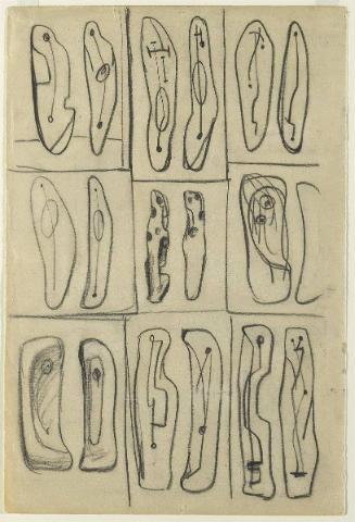 Page from Square Forms Sketchbook (recto);Page from Square Forms Sketchbook: Idea for Two Forms (verso)