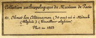 121. Ohmed ben Alderramon (30 years old) Born in Médéa (Algeria) (Algerian Fusilier)