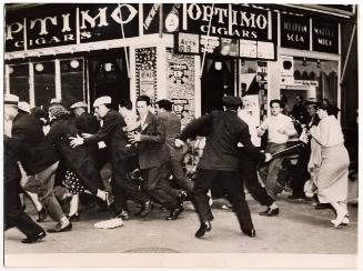 Blackjack Rule. A Demonstration outside the New York Department of Welfare Offices...
