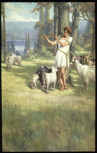 Shepherd Piping, Goats (History of Music mural)