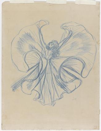 Loïe Fuller Study for the cover of Gil Bas #52, 25 Dec.1892