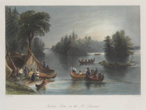Indian Scene on the St. Laurence [sic]