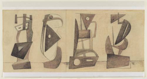 Drawing for Metal Sculpture (left sheet); Drawing for Metal Sculpture (right sheet)