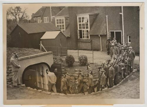 Schoolboys will Learn Air Raid Lessons in Shelter-Classroom.