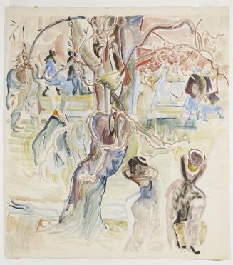 Tree and Figures at the Park