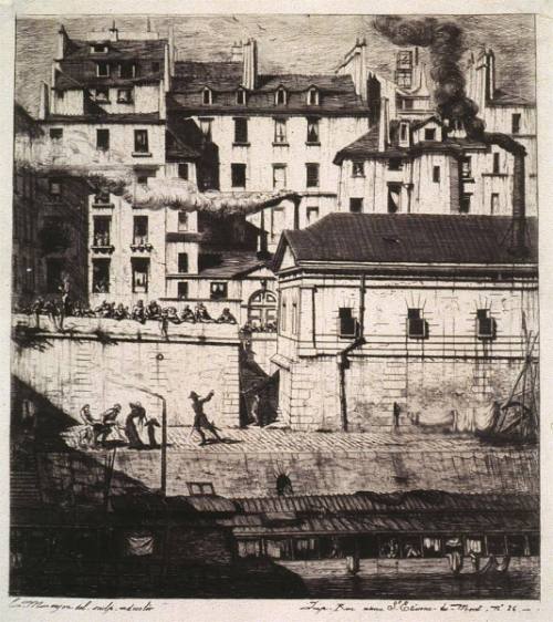 La Morgue, Paris, from Eaux-fortes sur Paris