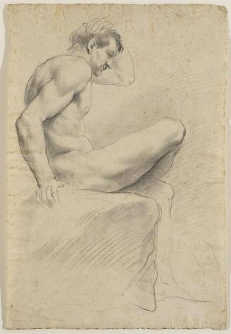 A Seated Nude in profile to the right