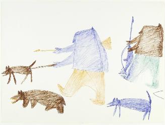 Two Hunters with Guns and Dogs