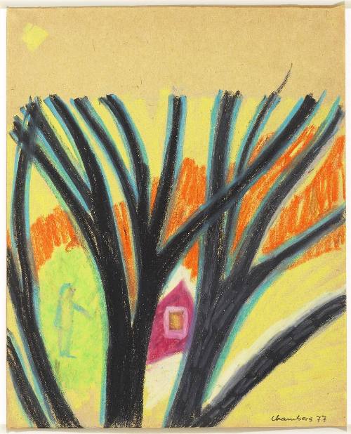 Untitled [view through trees]