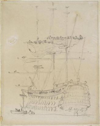 Stern View of H.M.S. Victory in the Medway