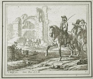 Men on Horseback in a Landscape with Ruins from Diversi Pensieri