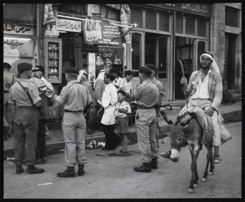 British Forces in Jordan. Middle East Crisis. Tension mounted among the Amman population when British troops carried guns into the town whilst off-duty tonight.