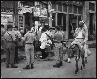 British Forces in Jordan. Middle East Crisis. Tension mounted among the Amman population when British troops carried guns into the town whilst off-duty tonight.