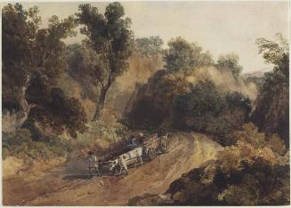 An Oxcart on a Country Road