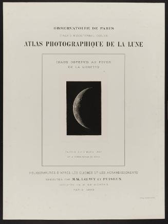 Title Page from "Atlas Photographique de la Lune" Portfolio