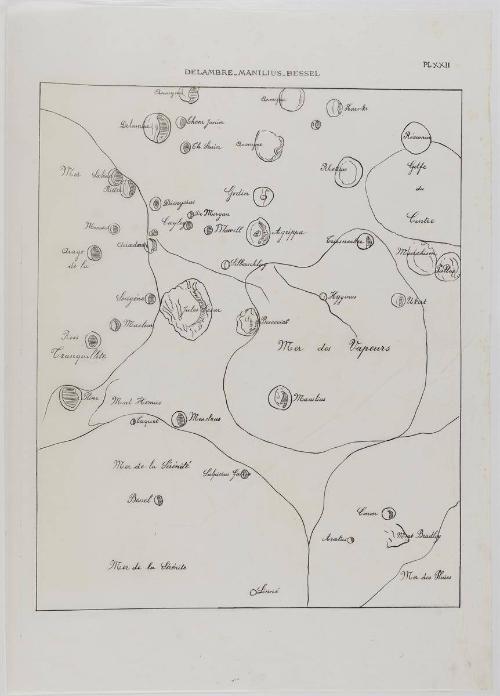 Delambre Manilius Bessel  Plate XXII from "Atlas Photographique de la Lune" Portfolio