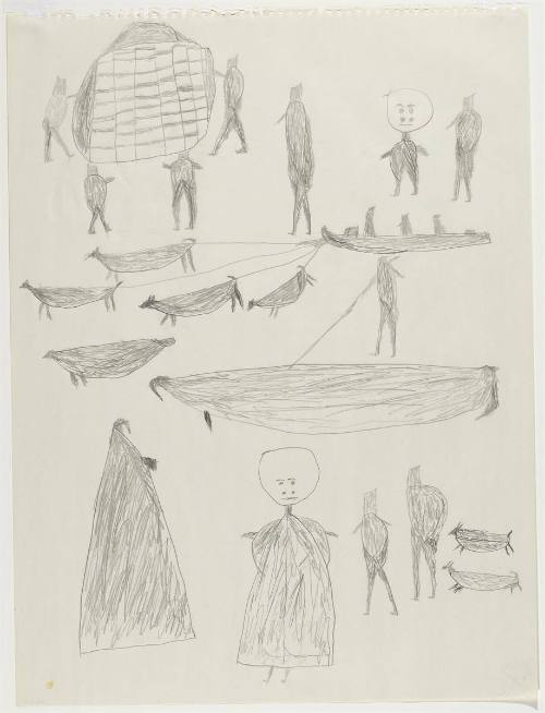 Dog Team , Figures, Walrus and Igloo