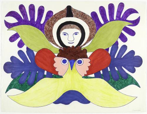 Foliage, Woman and Owl