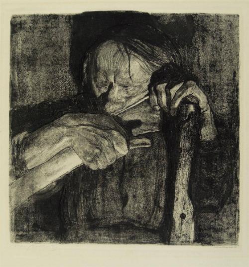 Beim Dengeln   Plate 3 from Bauernkrieg