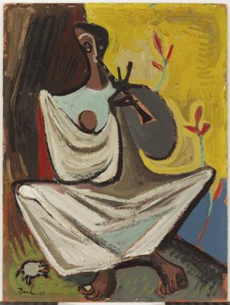 Flute Player in Shadow