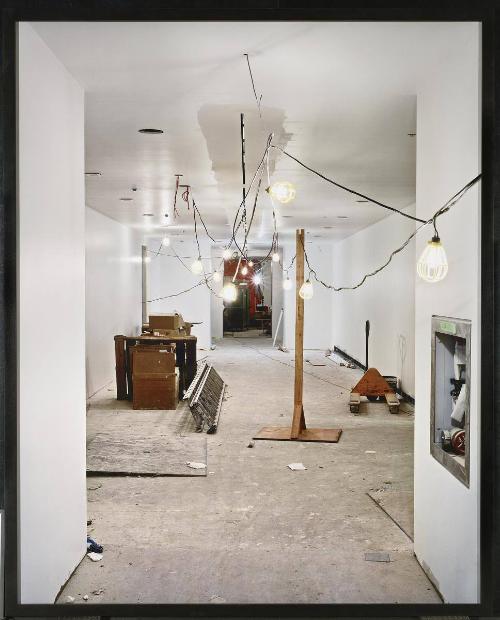 John and Nancy Mulvhill Gallery; In progress, preparation of gallery space