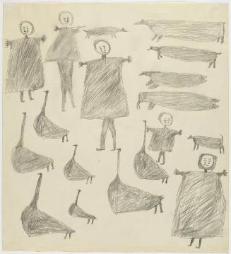 Figures with Geese and Animals