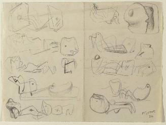 Ideas for Sculpture: Studies for "Four Piece Composition: Reclining Figure"