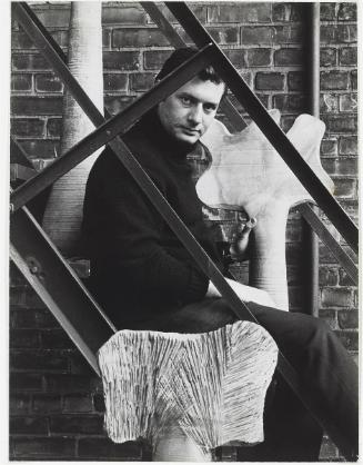 Arthur Handy (on stairs)