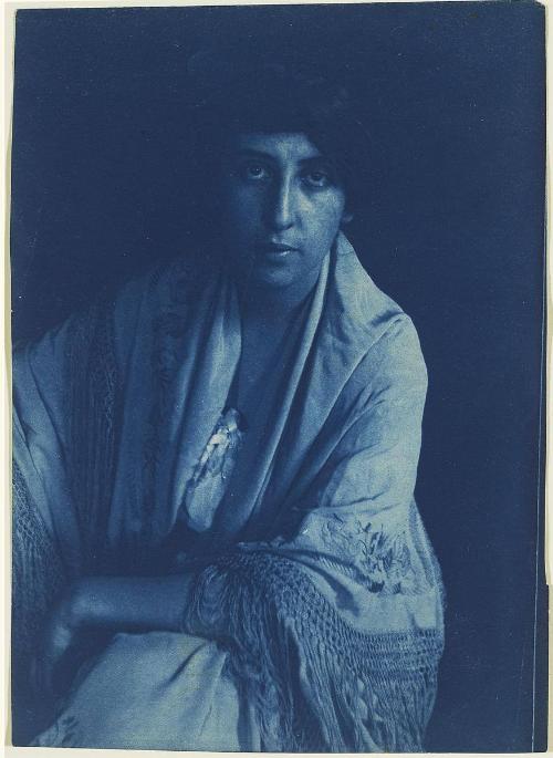 Frances Loring with shawl