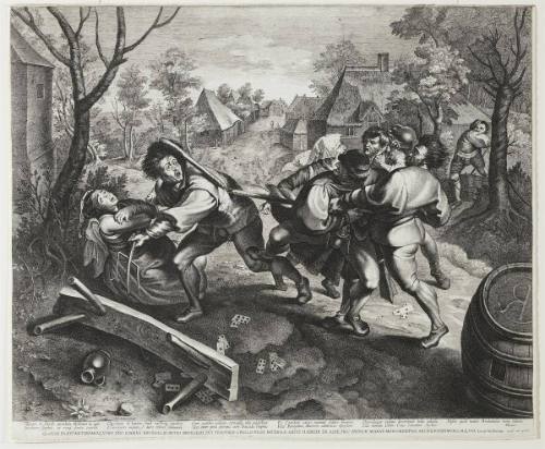 Peasants Fighting Over a Game of Cards