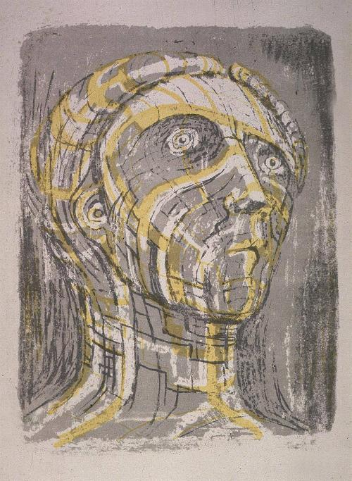 Head of Prometheus from Promethee Lithographs