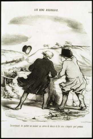 Inconvénient de quitter un instant un convoi de chemin de fer sous n’importe quel pretexte from Les Bons Bourgeois