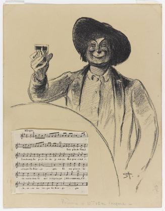 Aristide Bruant   illustration for "En Bourgogne"