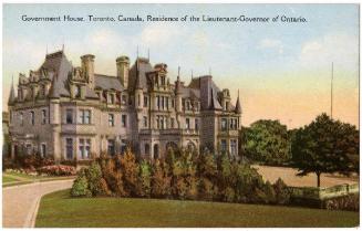 Government House, Toronto, Canada. Residence of the Lieutenant-Governor