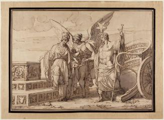 An Allegory of Napoleon Alighting from a Chariot and Being Received by the City of Turin