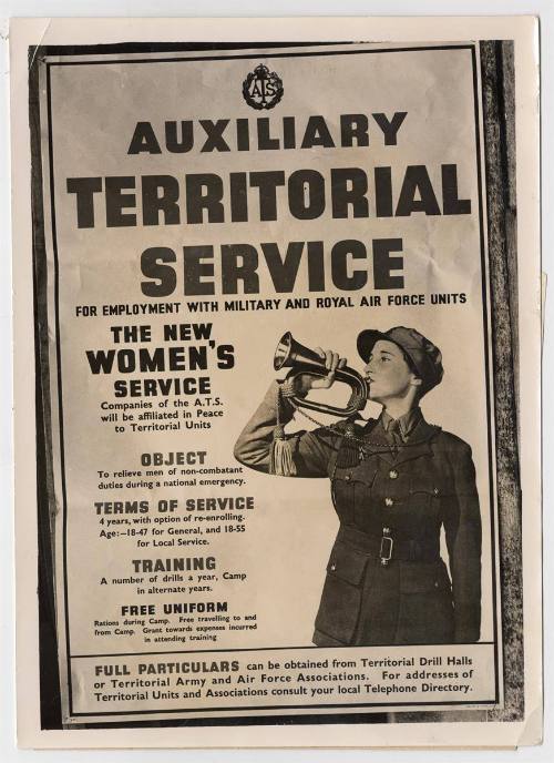 New Women's Service for Britain - 25,000 Wanted for Service with Army & R.A.