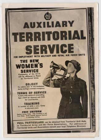 New Women's Service for Britain - 25,000 Wanted for Service with Army & R.A.