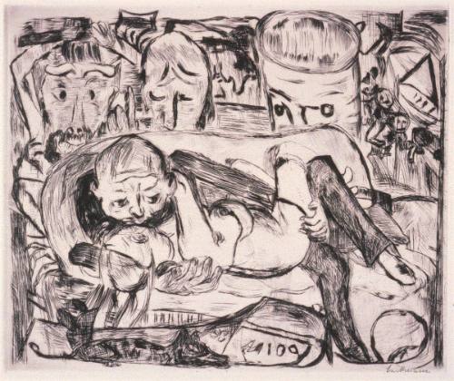 Bordellszene   Plate 5 from Gesichter Portfolio