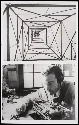 Diptych of radio related images.